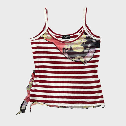 Vintage Striped Silk Trim Cami - M