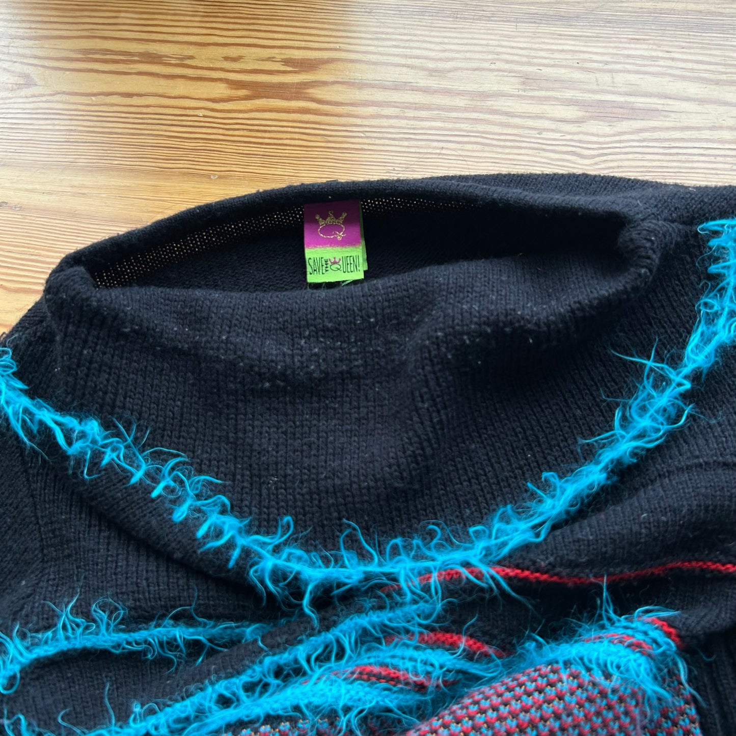 Save The Queen Graphic Knit Midi Dress - S/M