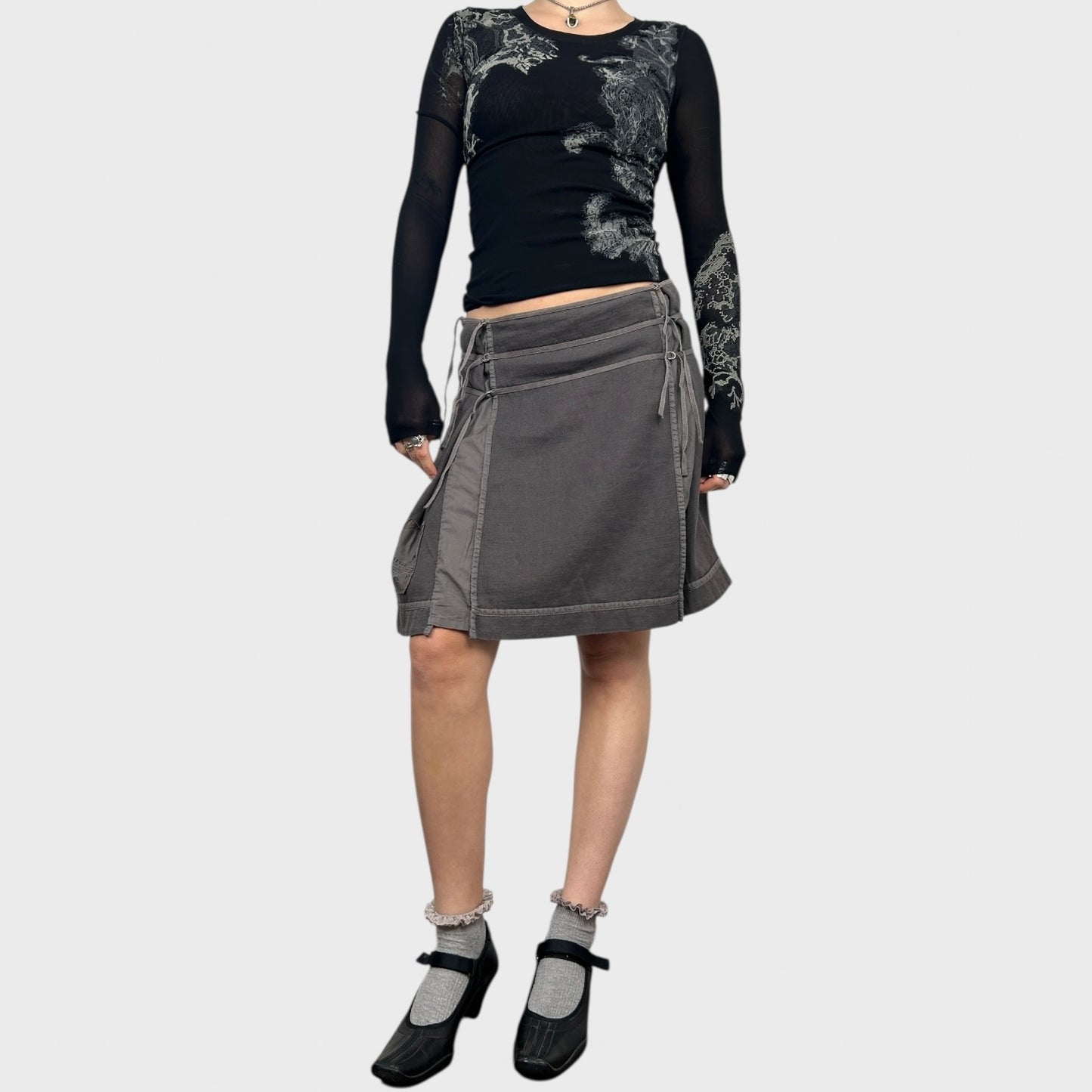 Cop Copine Tie-Front Adjustable Midi Skirt – M-XL