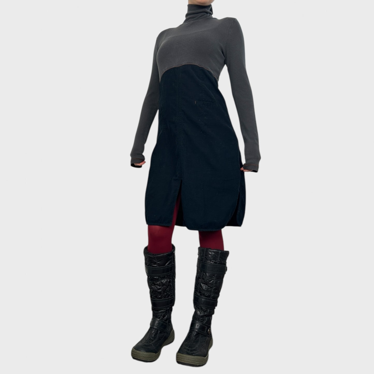 Cop Copine Bi-material High Neck Dress - M (faulty)