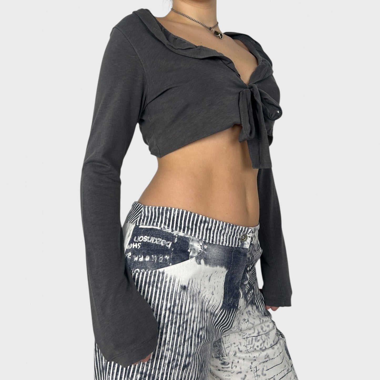Cop Copine Grey Bolero Cardigan - M