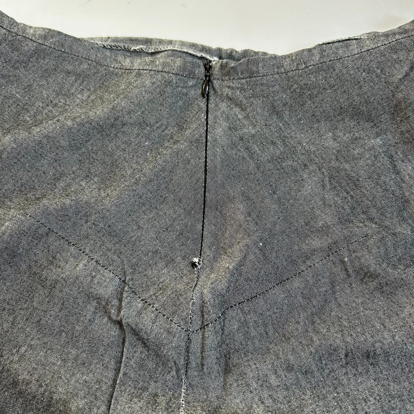 Cop Copine Grey Maxi Skirt with Frayed Hem and Pocket