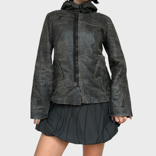 Vintage Cop Copine Leather Look Jacket