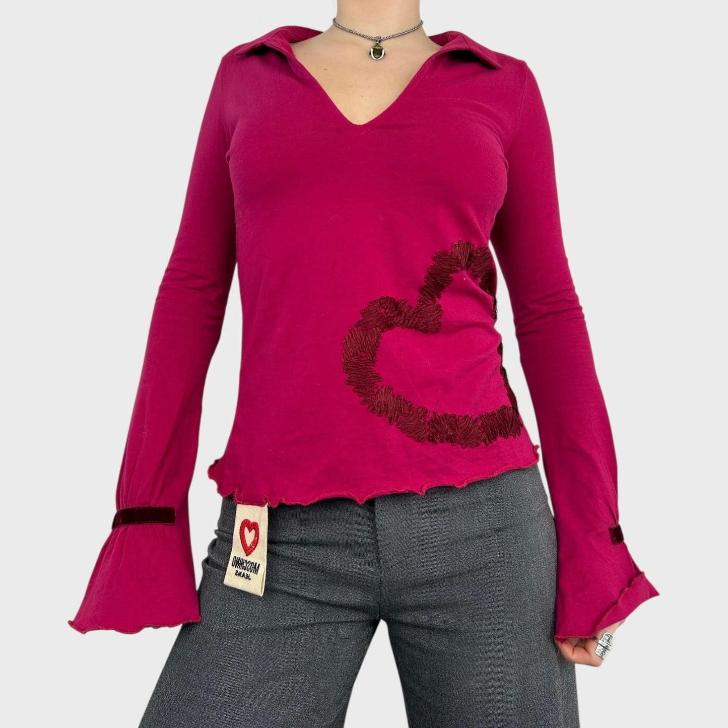 Moschino Heart Long Sleeve Top - S/M