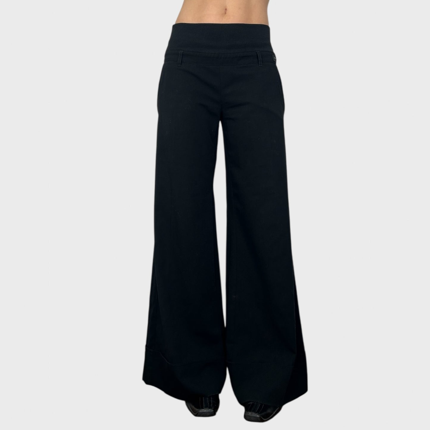 Cop Copine Black Wide Leg Trousers - M/L