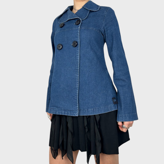 Cop Copine Denim Peacoat Jacket - S