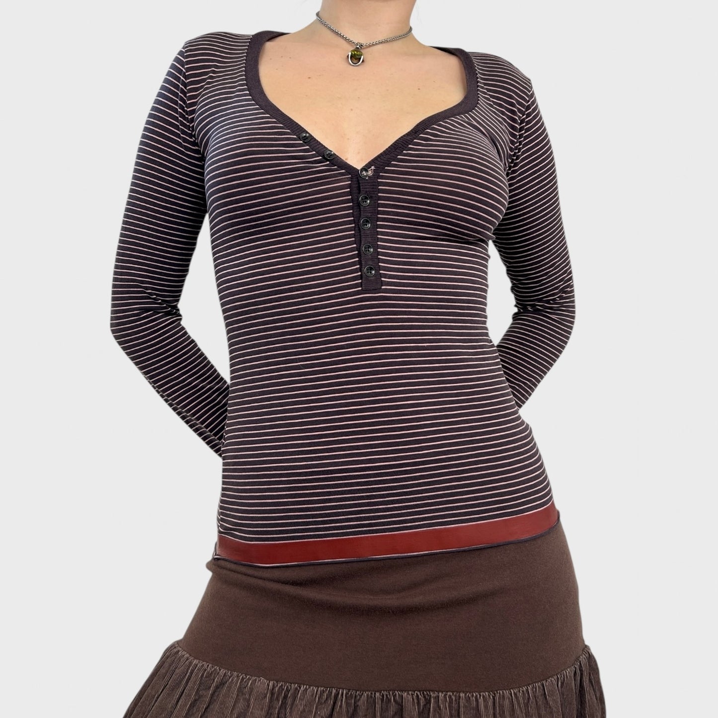 Cop Copine Striped Long Sleeve Top - S