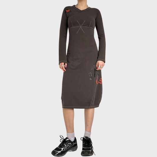 Cop Copine brown midi dress