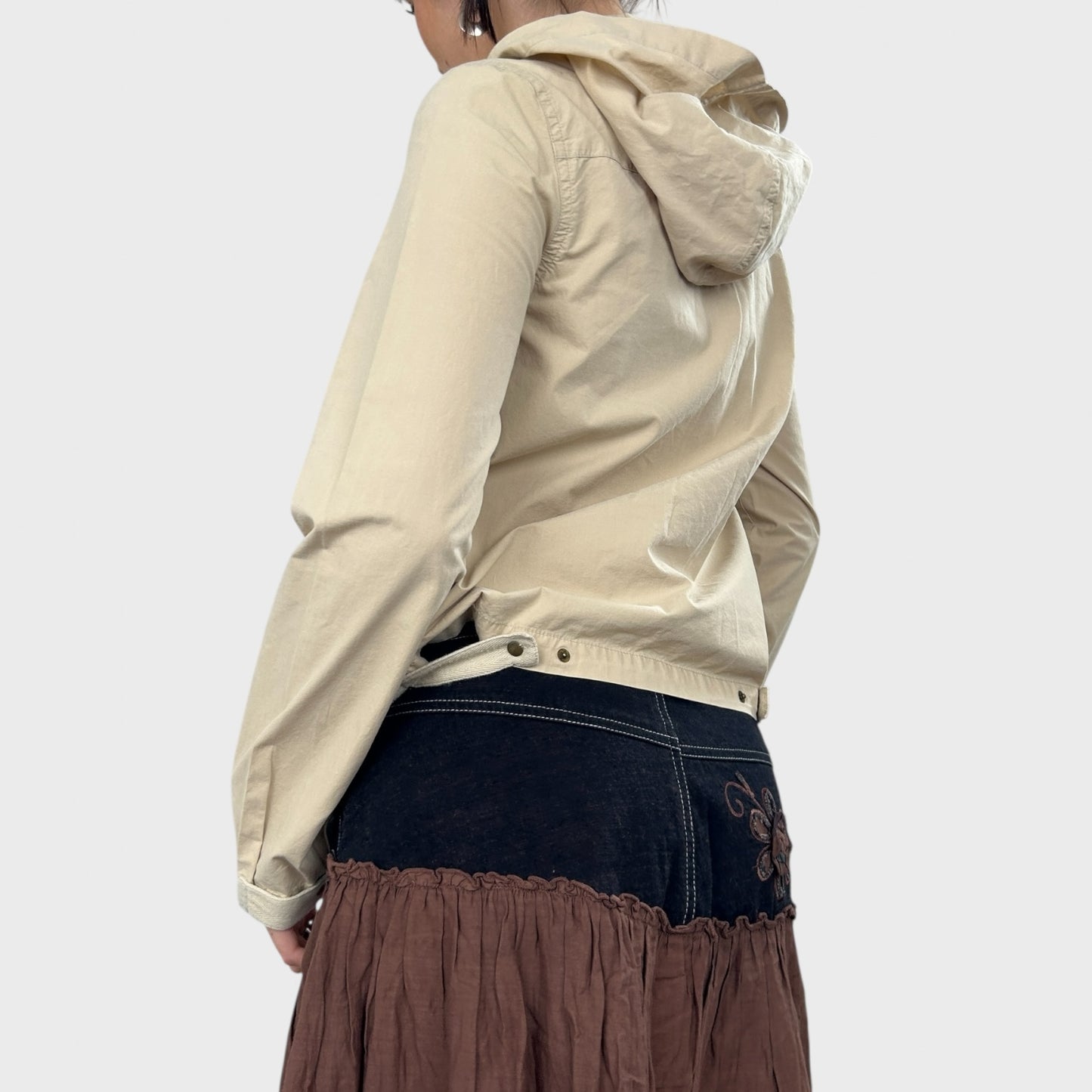 Beige Buckle Pocket Jacket - S