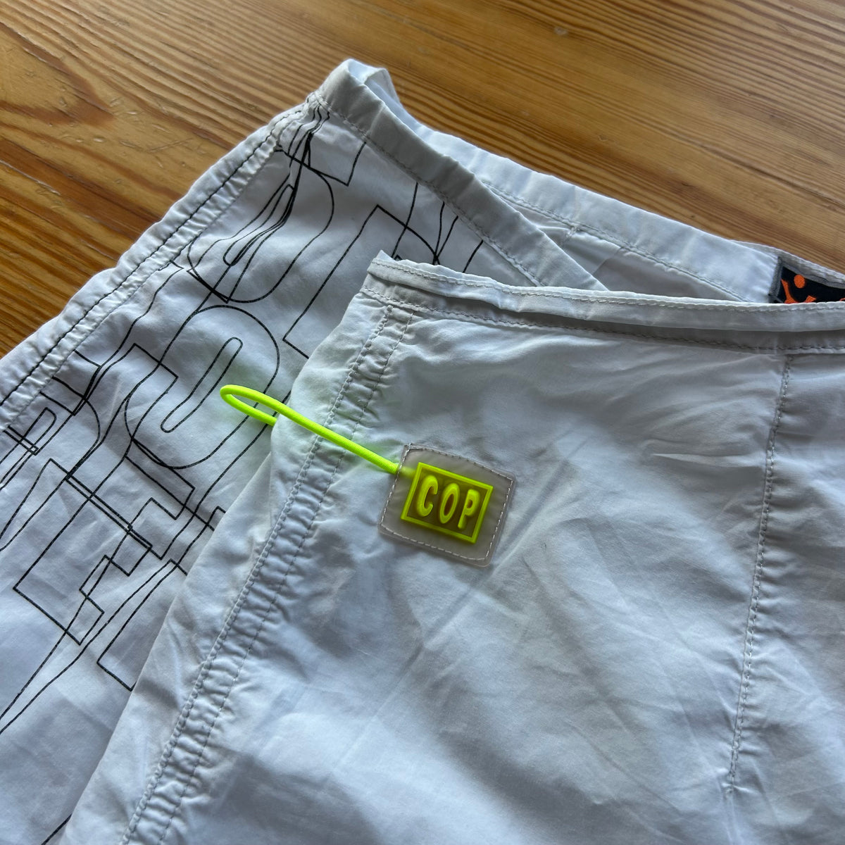 Cop Copine White Graphic Spell Out Trousers - M