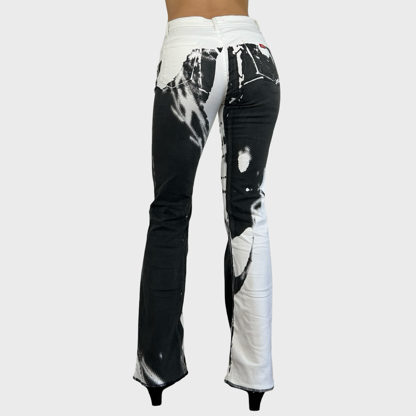 Miss Sixty Graphic Face Print Jeans - S/M