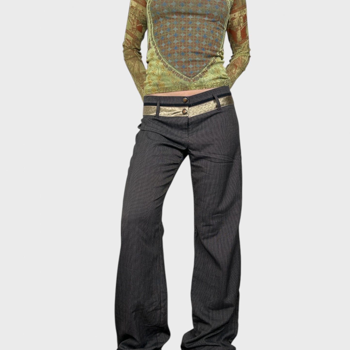 Cop Copine Pinstripe Trousers - L/XL