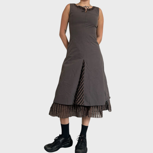 Archival double layered maxi dress