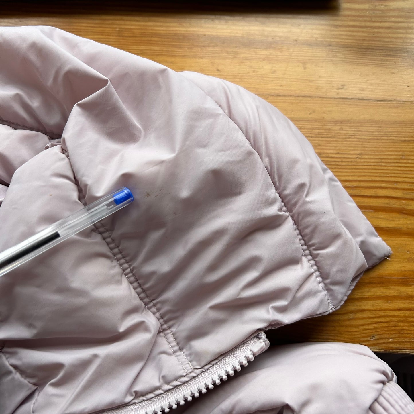 Vintage Baby Pink Puffer Bomber Jacket - S/M