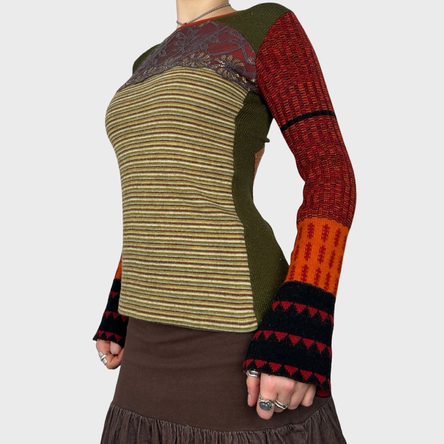 Save The Queen Striped Knit Jumper - S/M