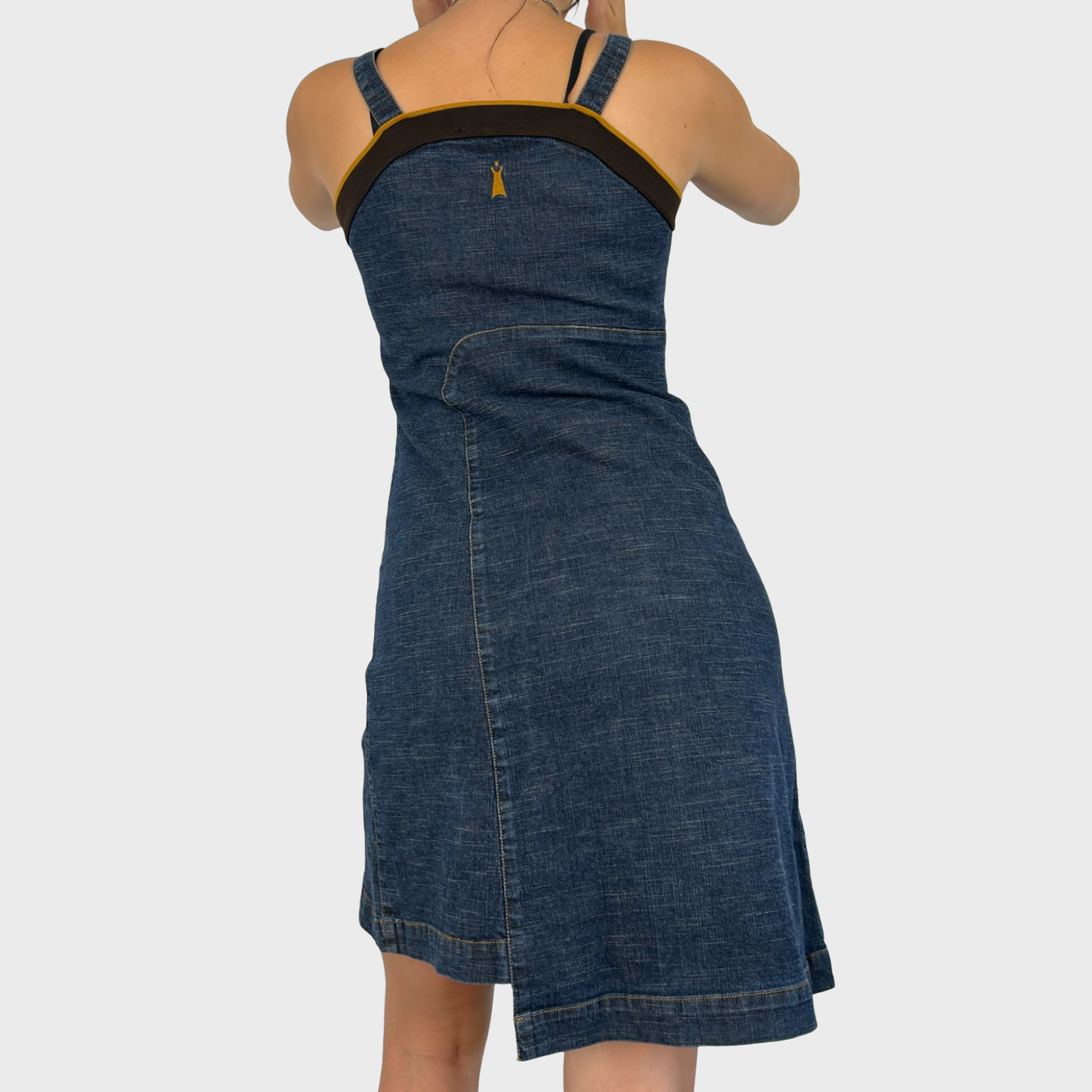 Cop Copine Denim Side Slit Mini Dress - S/M