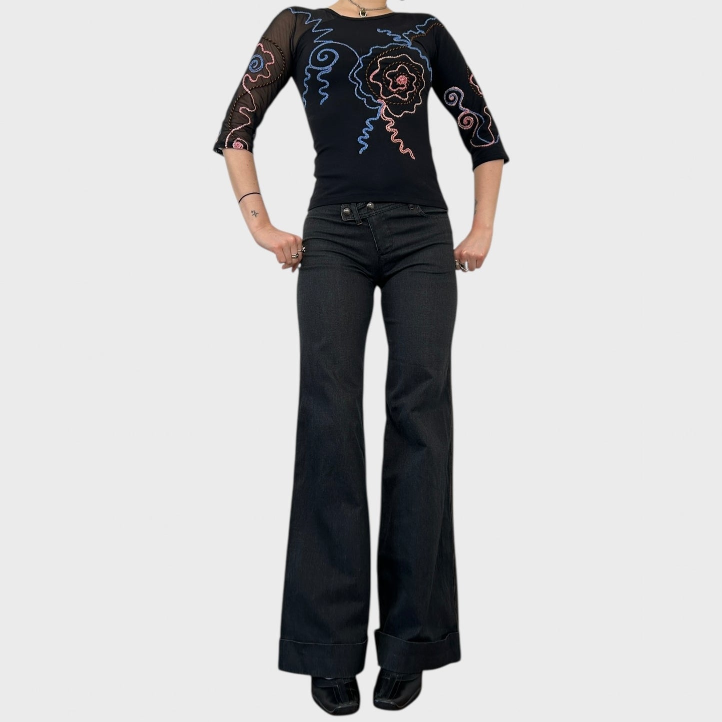 Cop Copine Charcoal Grey Trousers - S