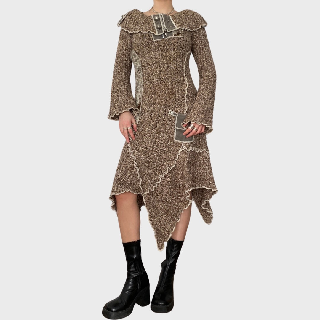 French vintage chunky knit dress