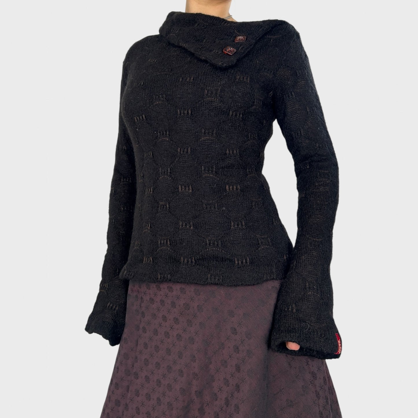 Miss Sixty Asymmetric Neckline Knit Jumper - S