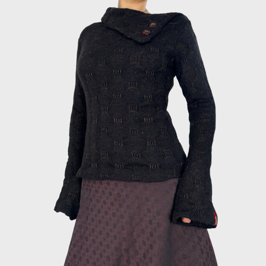 Miss Sixty Asymmetric Neckline Knit Jumper - S