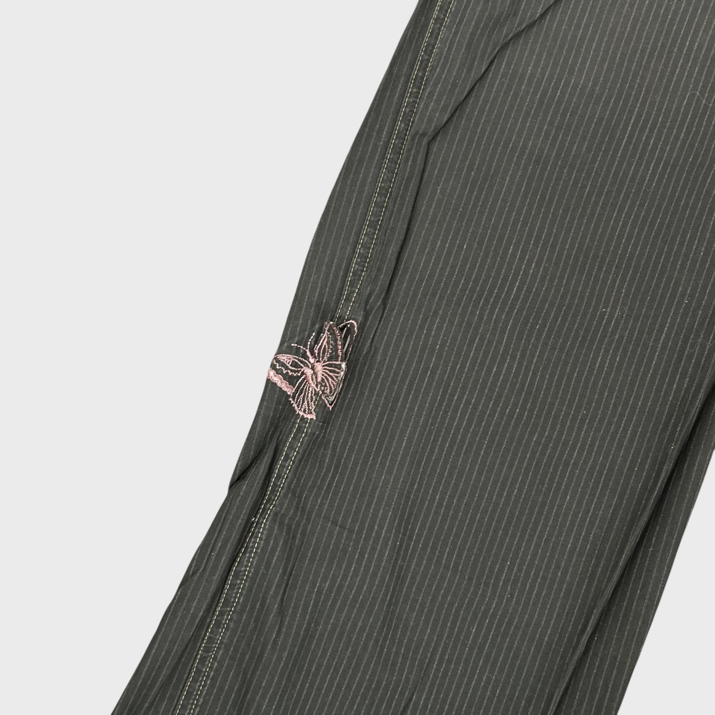 Cop Copine Buckle Butterfly Pinstripe Trousers - S