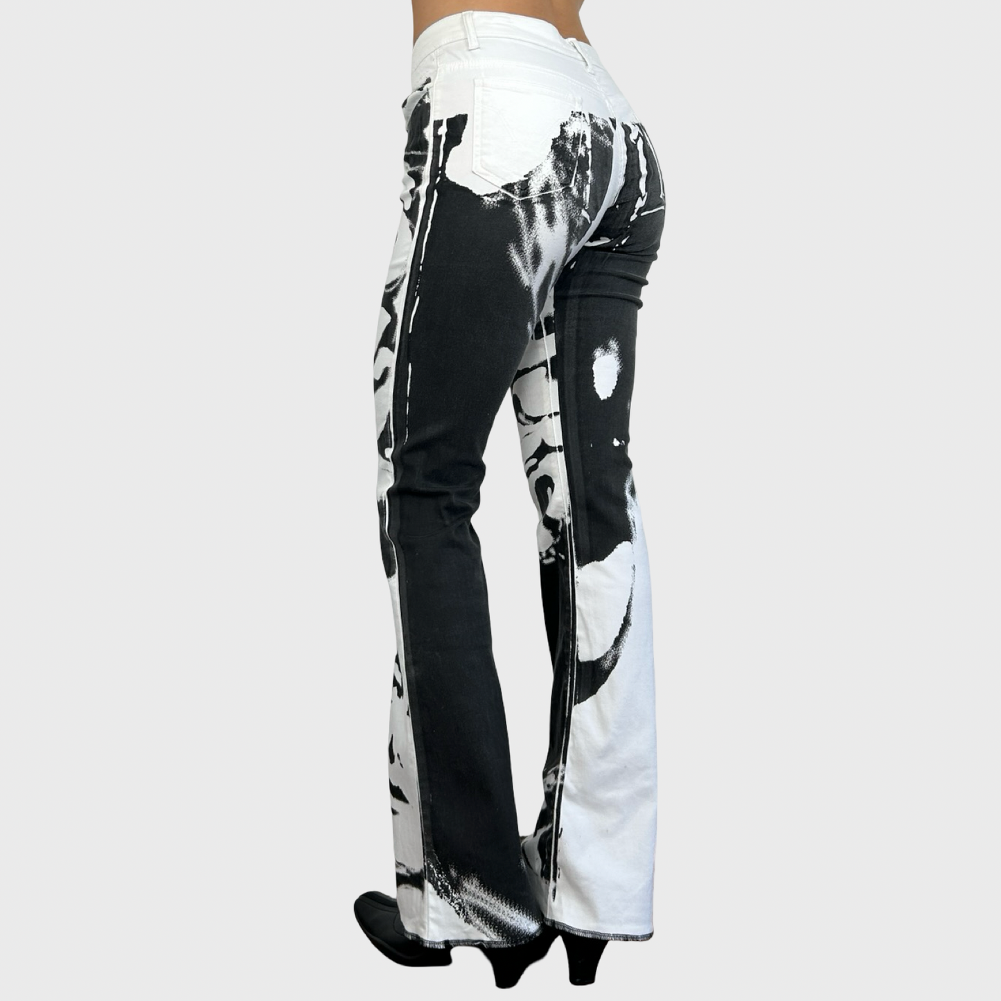 Miss Sixty Graphic Face Print Jeans - S/M