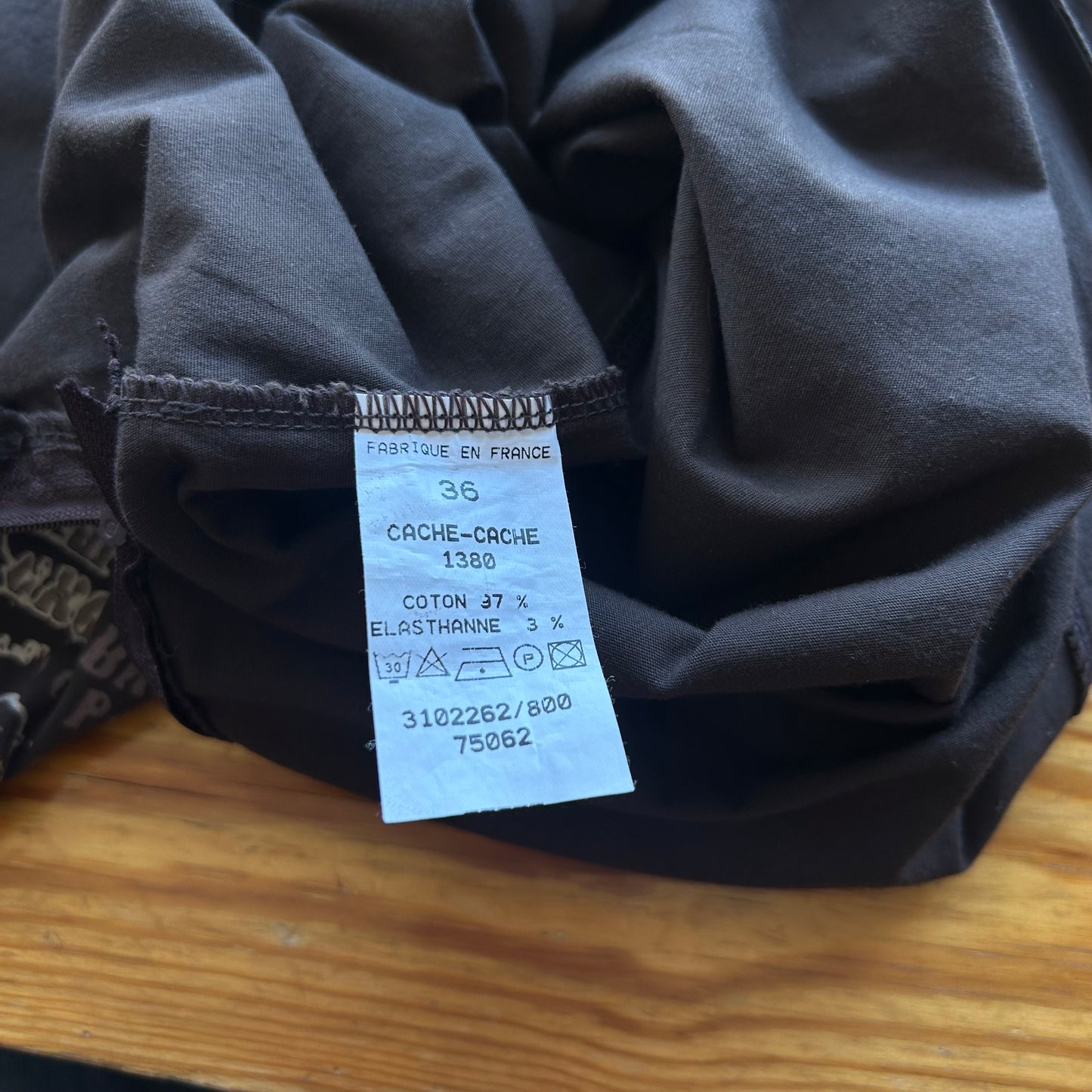 Vintage Brown Graphic Panel Trousers - XS/S