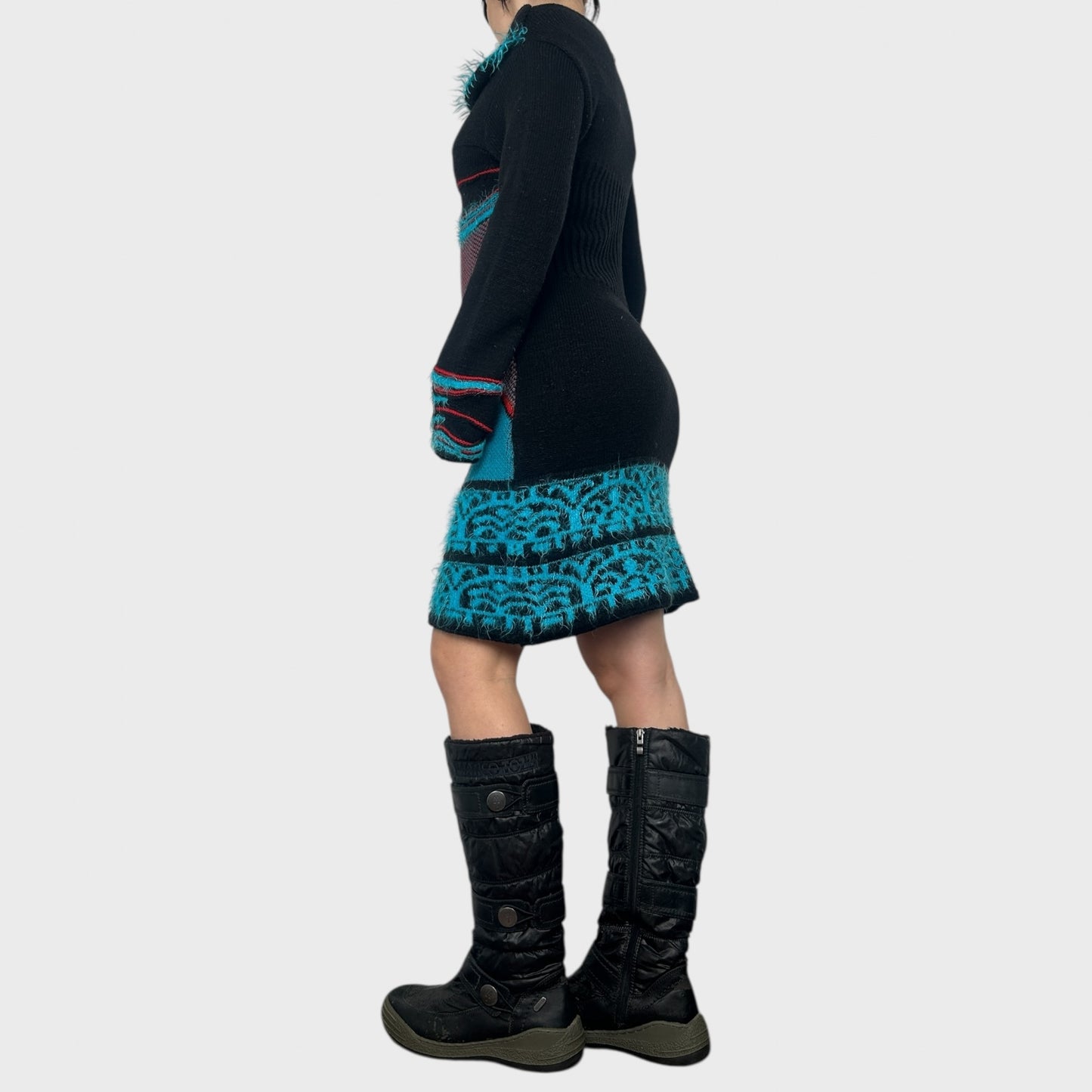 Save The Queen Graphic Knit Midi Dress - S/M