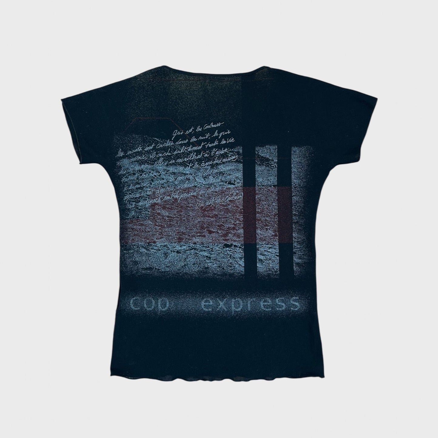 Cop Copine Graphic Logo Mesh Top - S