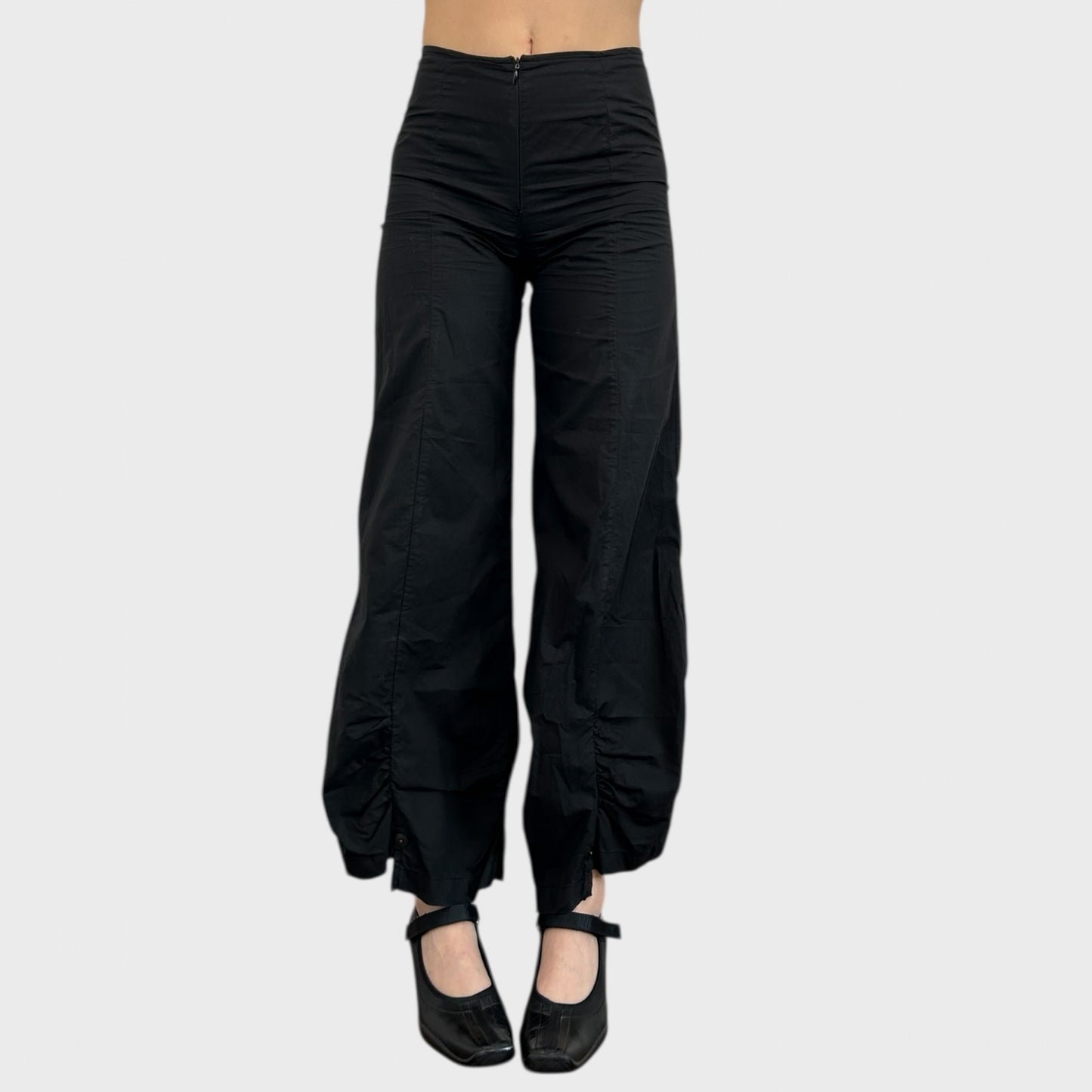 Cop Copine Black Ruched Trousers - S