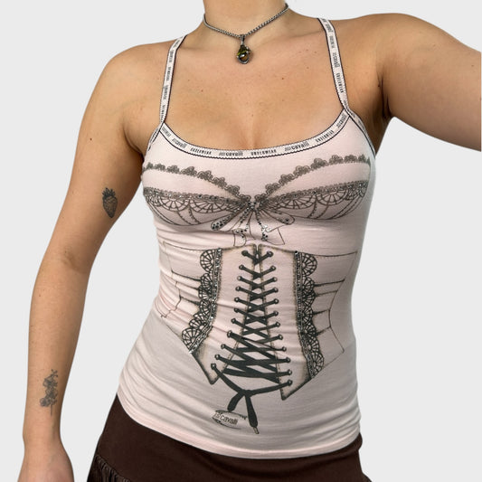 Roberto Cavalli Corset Print Cami - XS/S