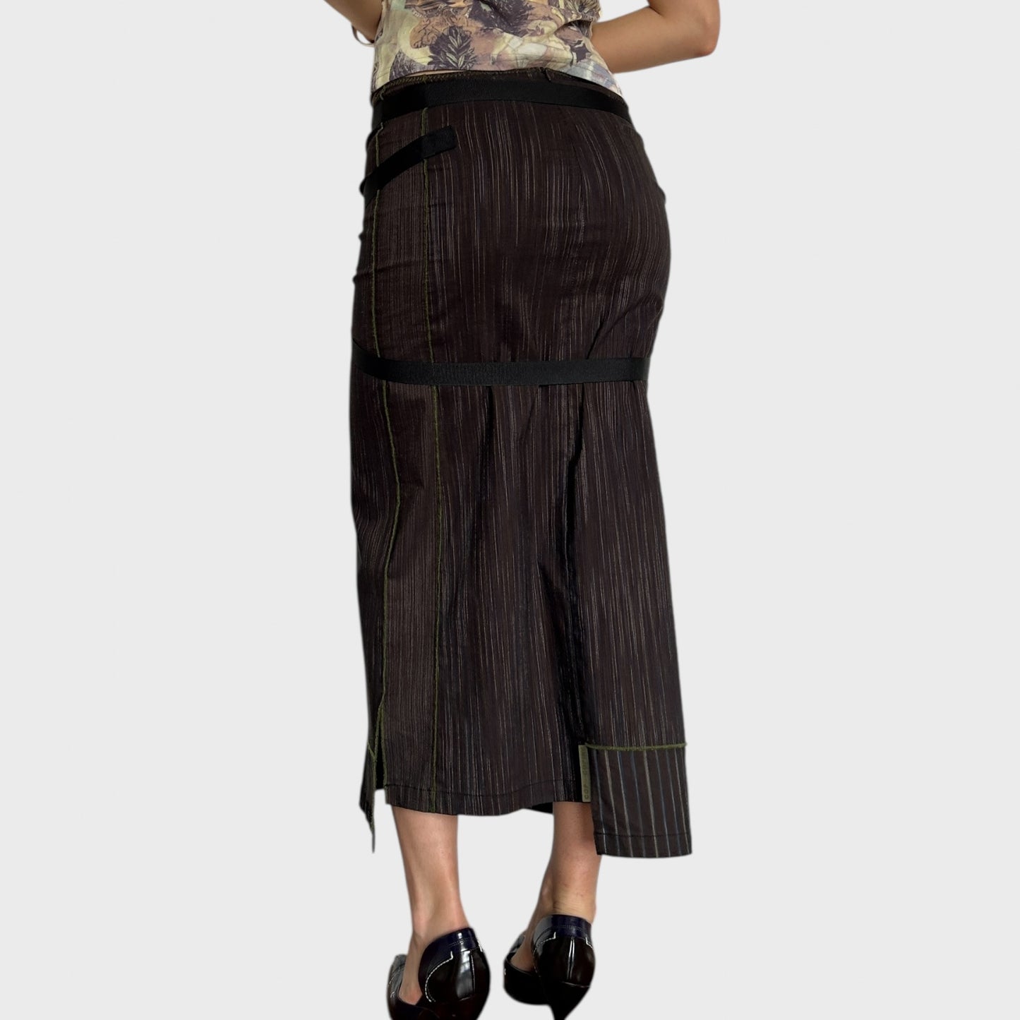 Cop Copine Wraparound Belt Midi Skirt - Size M