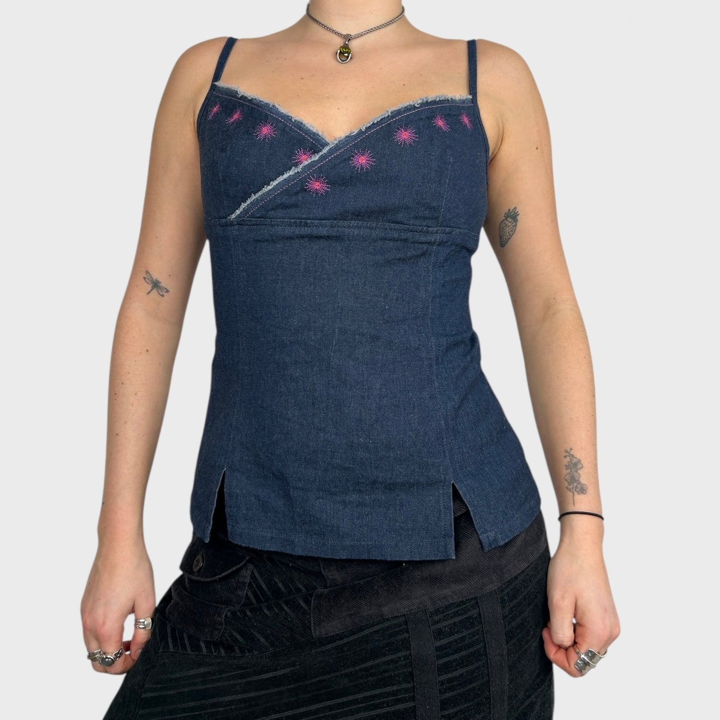 BNWT Cop Copine Denim Corset Top - M