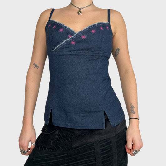 BNWT Cop Copine Denim Corset Top - M