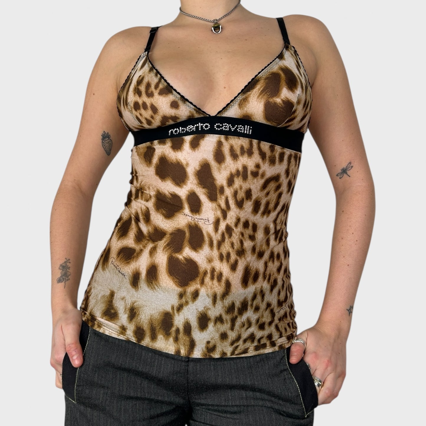 Roberto Cavalli Cheetah Print Cami - XS/S