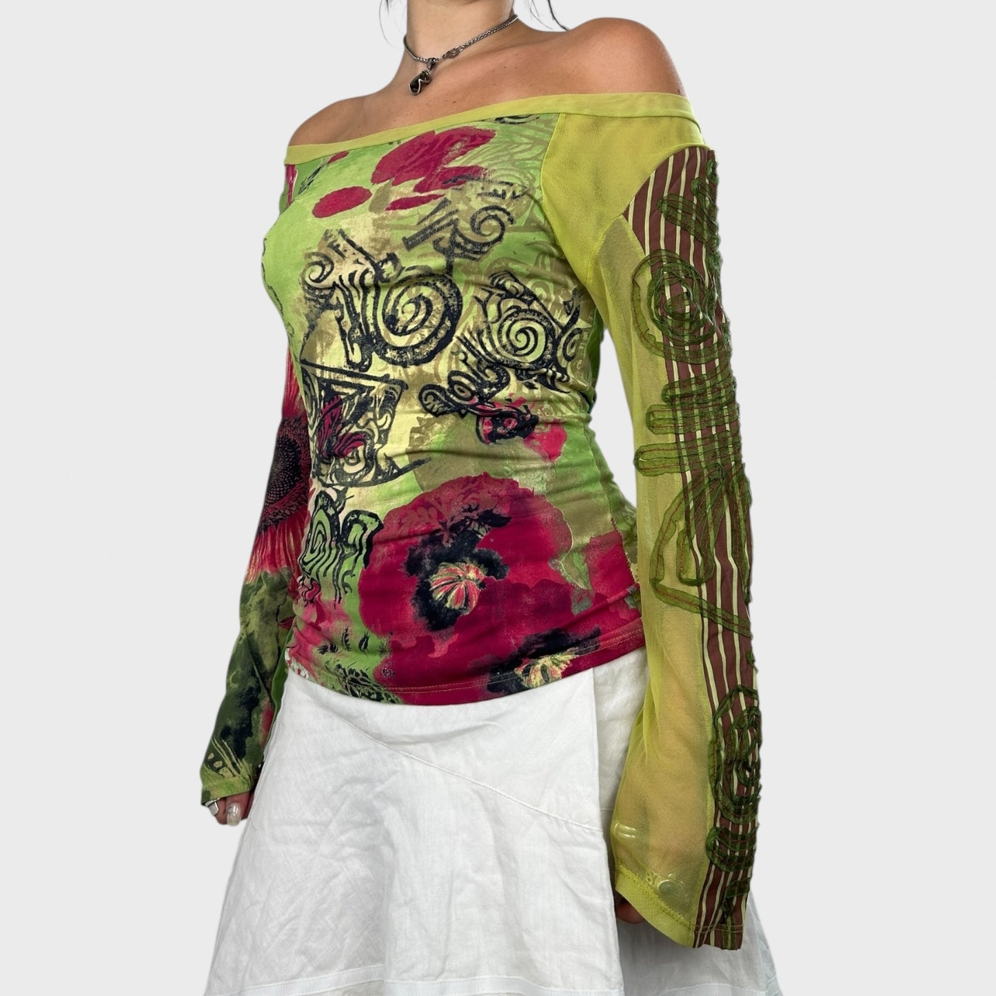 Save The Queen Graphic Print Long Sleeve Top - S
