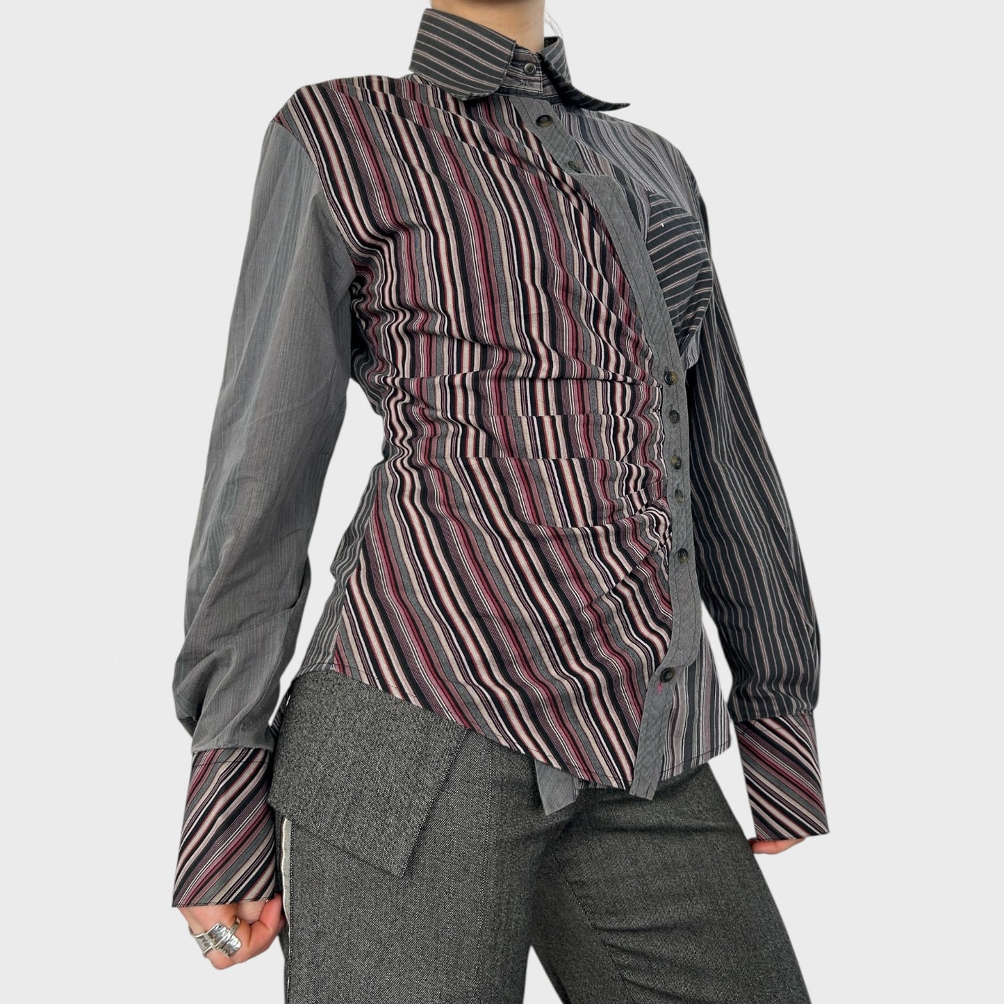 Rare Miss Sixty Asymmetric Button Shirt - S/M