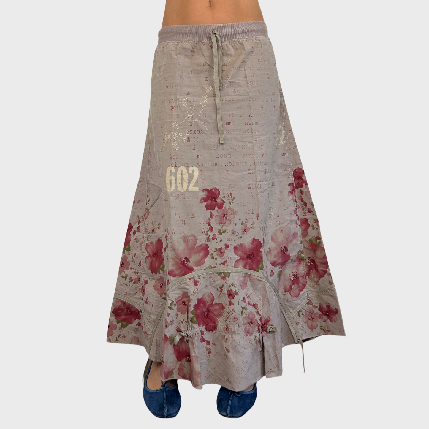 Cop Copine Graphic Floral Maxi Skirt - M/L