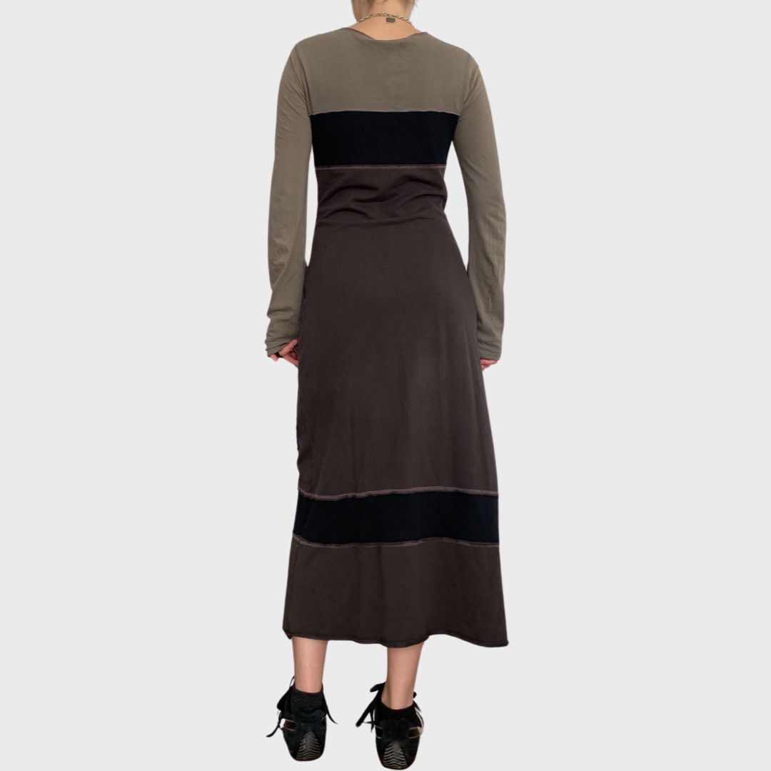 Cop Copine grey and purple maxi dress