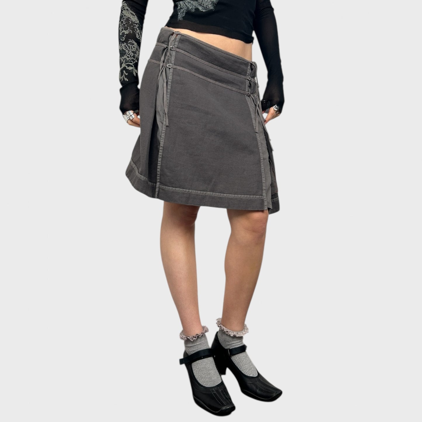 Cop Copine Tie-Front Adjustable Midi Skirt – M-XL