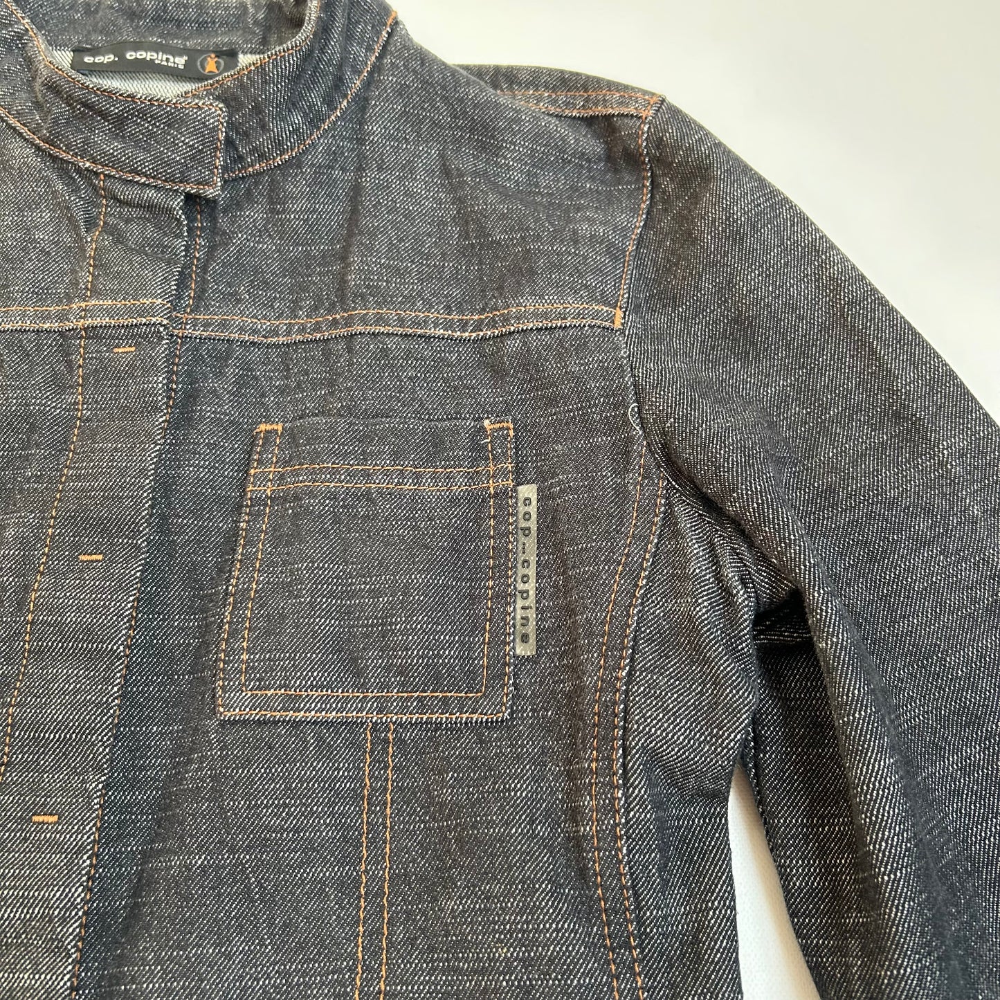 Cop Copine Fitted Denim Button-Up Jacket