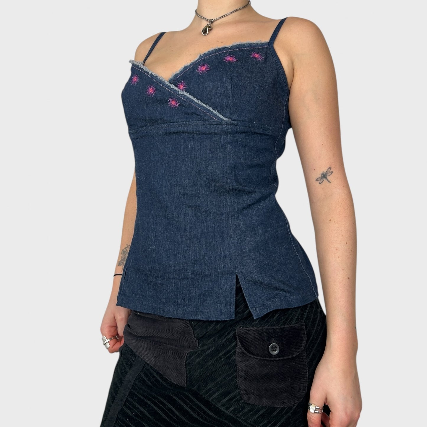 BNWT Cop Copine Denim Corset Top - M