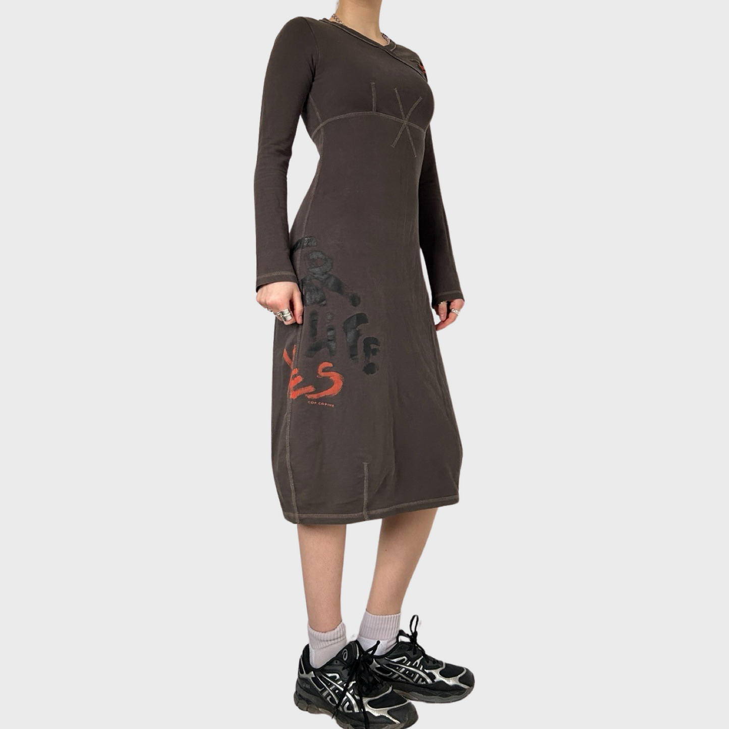 Cop Copine brown midi dress