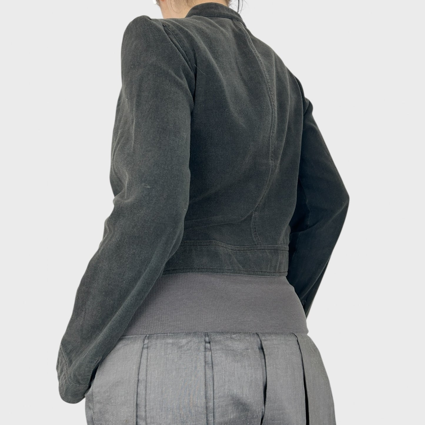 Cop Copine Grey Button Up Jacket - S/M