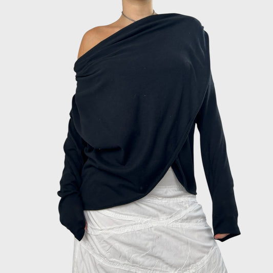 Black Slouchy Knit - S