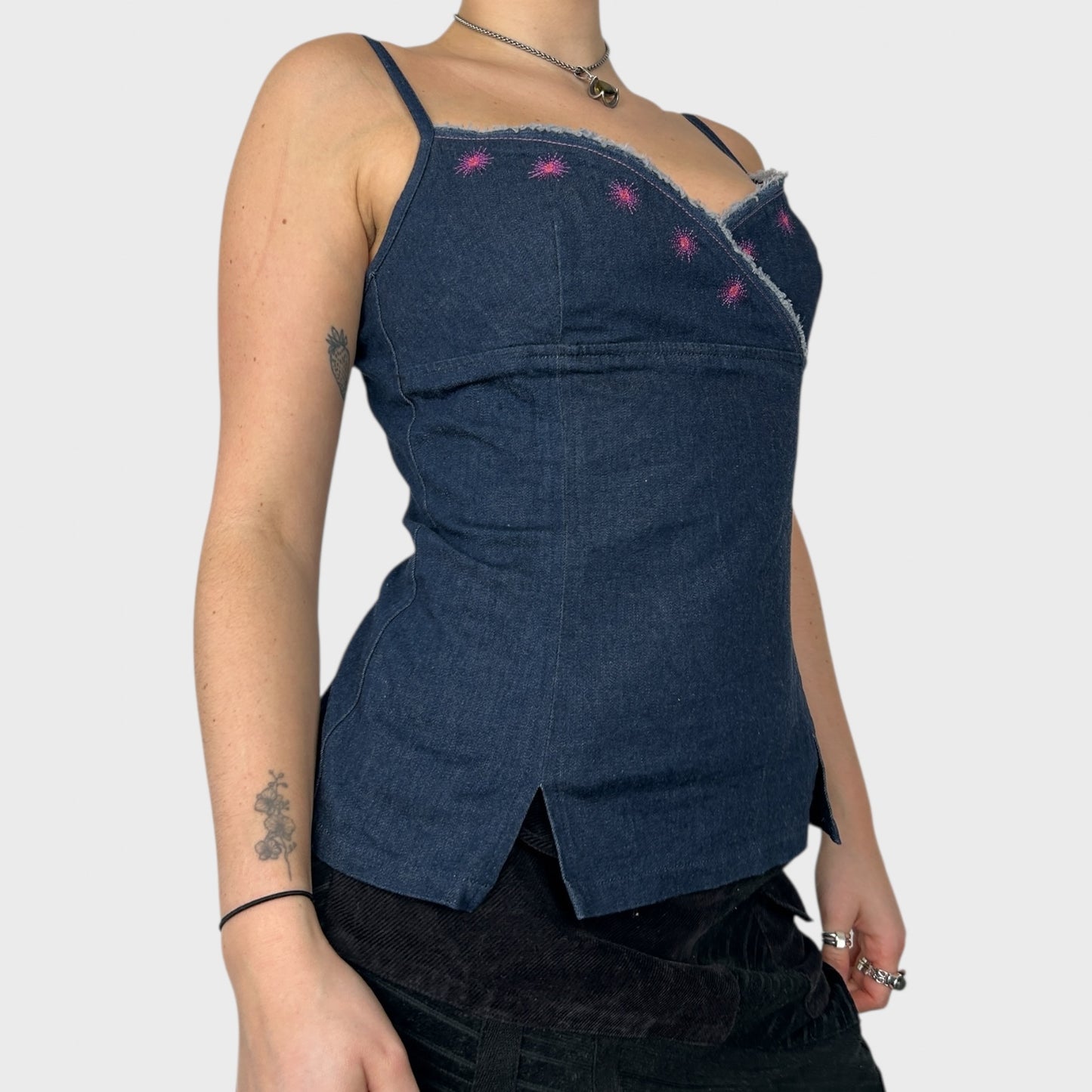 BNWT Cop Copine Denim Corset Top - M