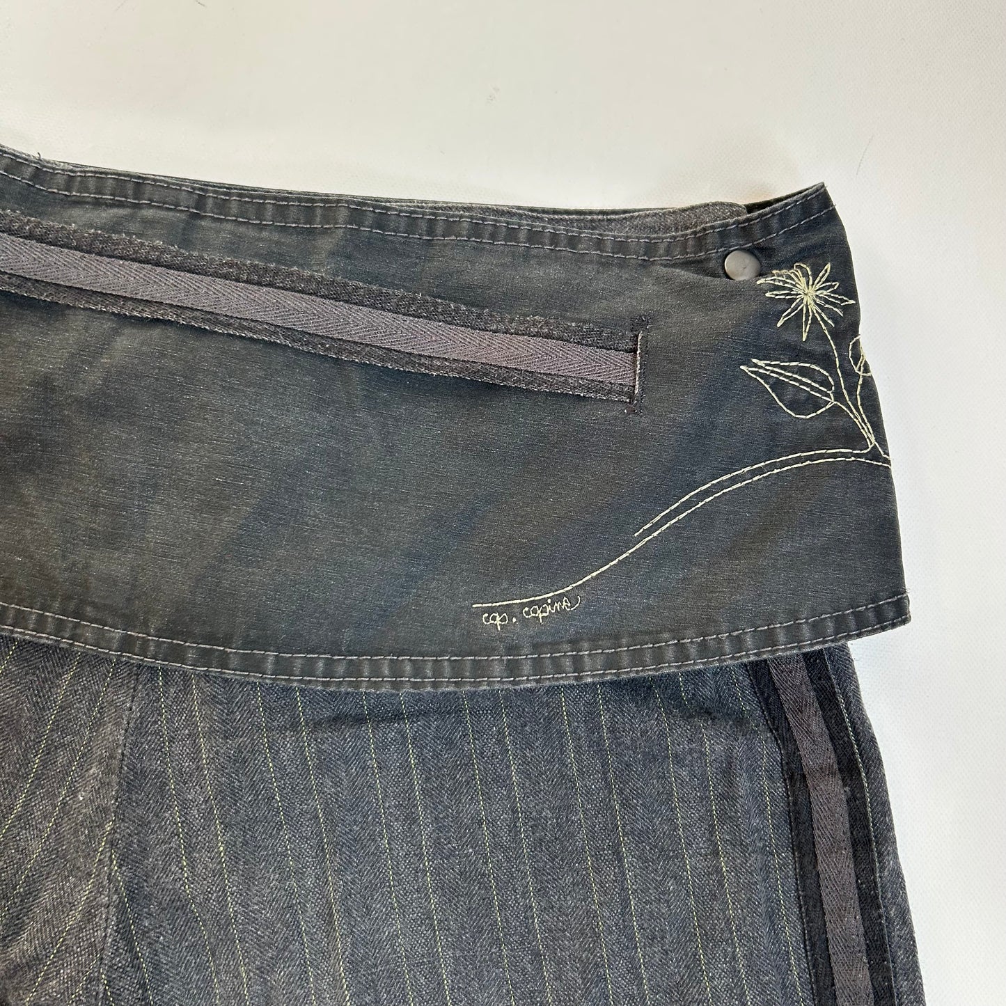 Cop Copine Pinstripe Belt Trousers