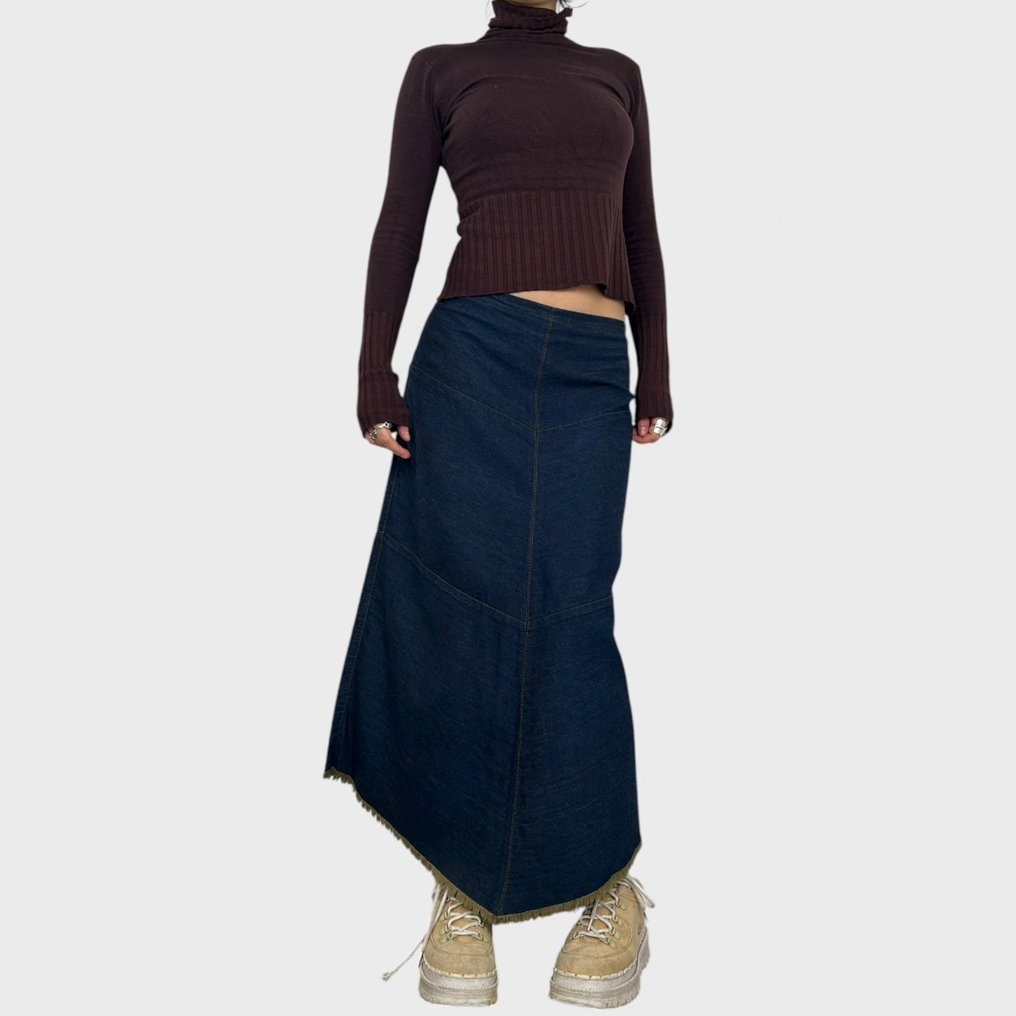 Cop Copine Denim Maxi Skirt - S/M