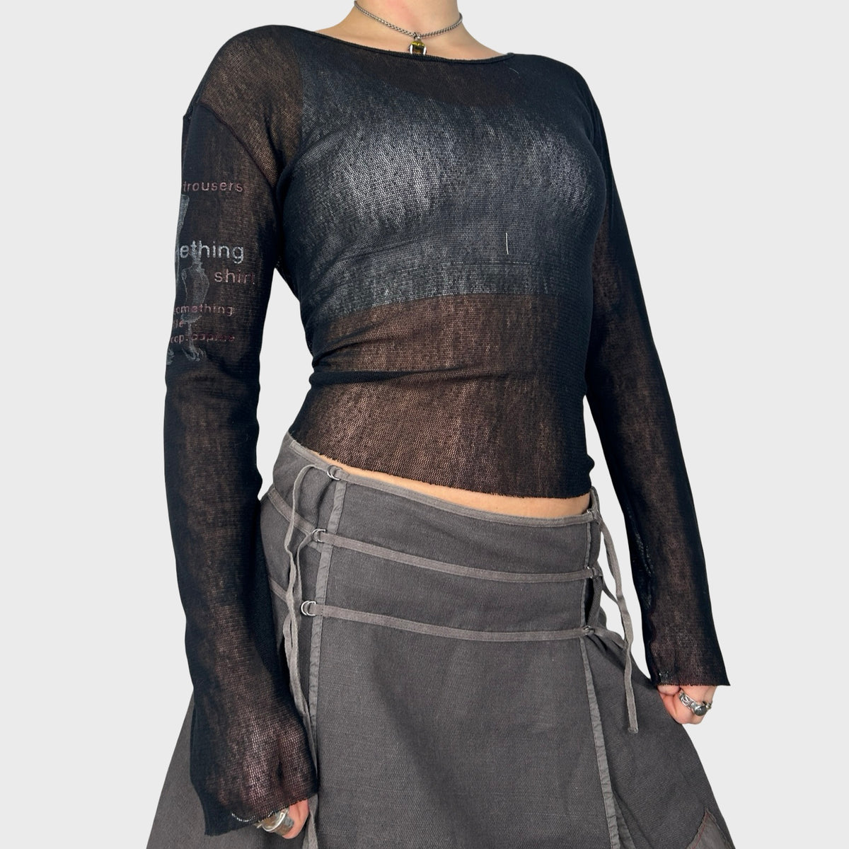 Cop Copine Black Mesh Long Sleeve - M/L