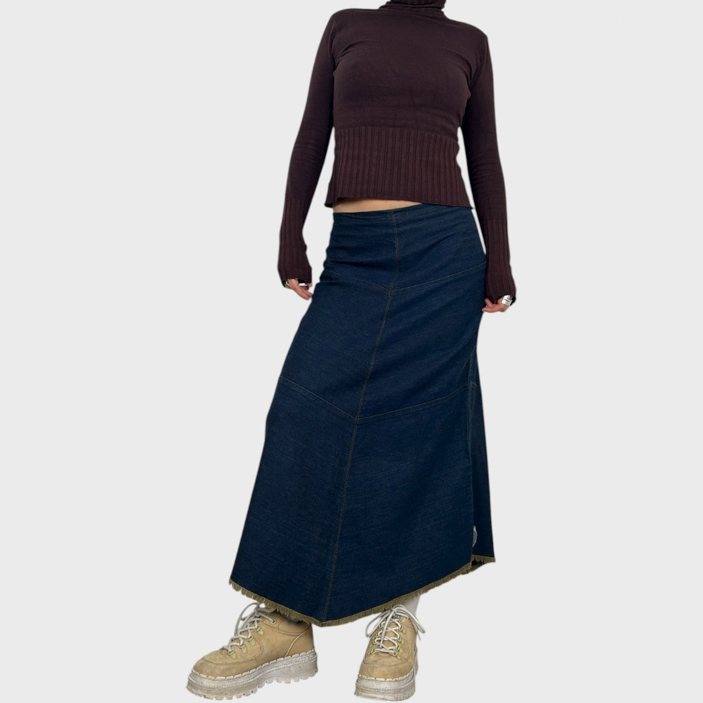 Cop Copine Denim Maxi Skirt - S/M